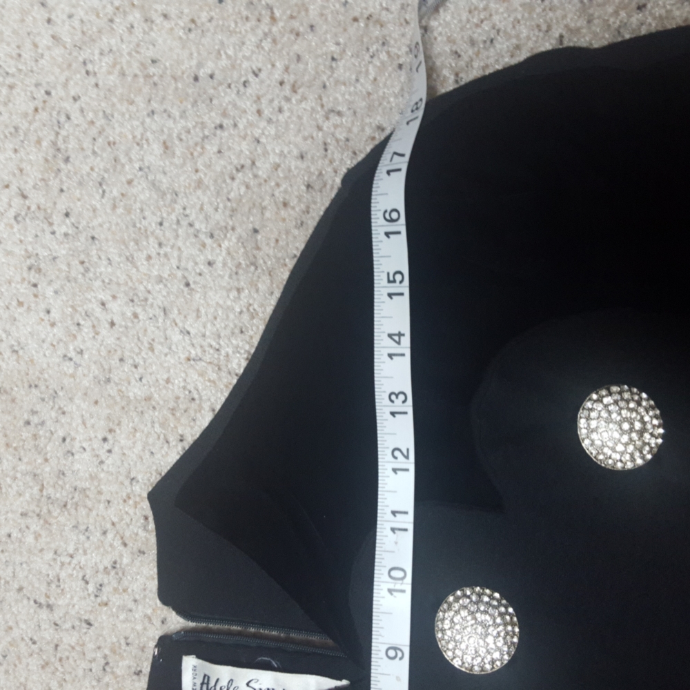 Black Wool Adele Simpson Dress - image 4